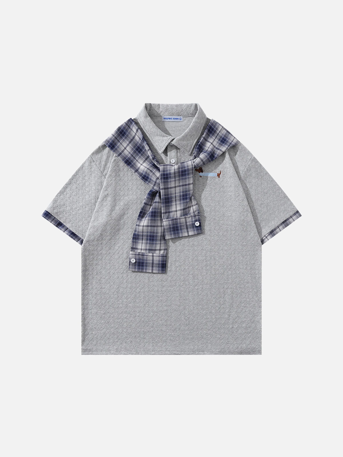 Alternative view of Aelfric Eden Plaid Scarf Layered Tee