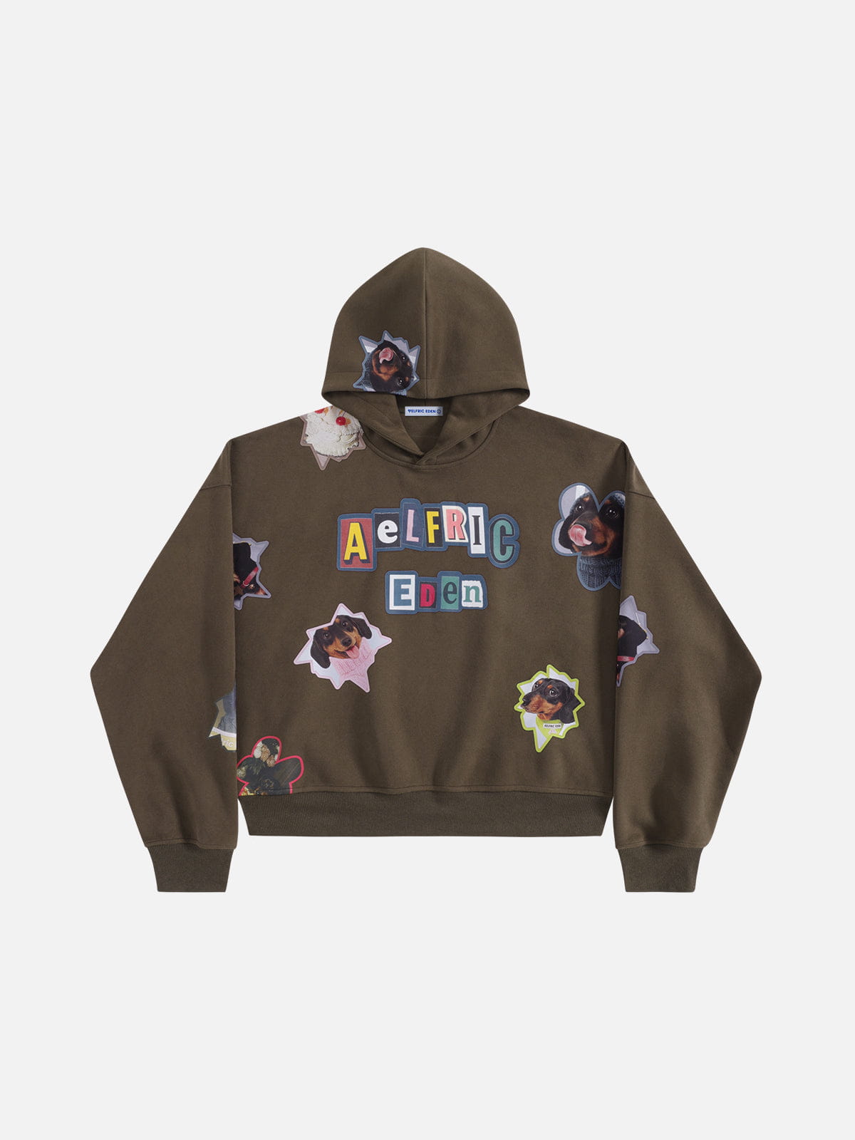 Alternative view of Aelfric Eden Boxy Dachshund Sticker Pullover Hoodie