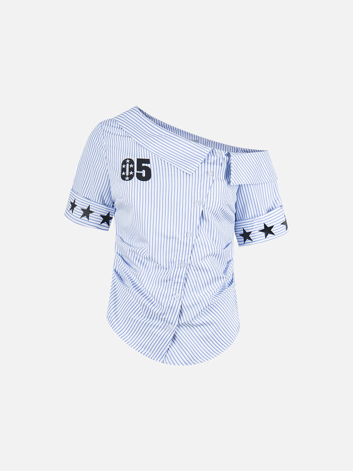 Alternative view of Aelfric Eden Stripe Star Off-The-Shoulder Short Sleeve Shirt