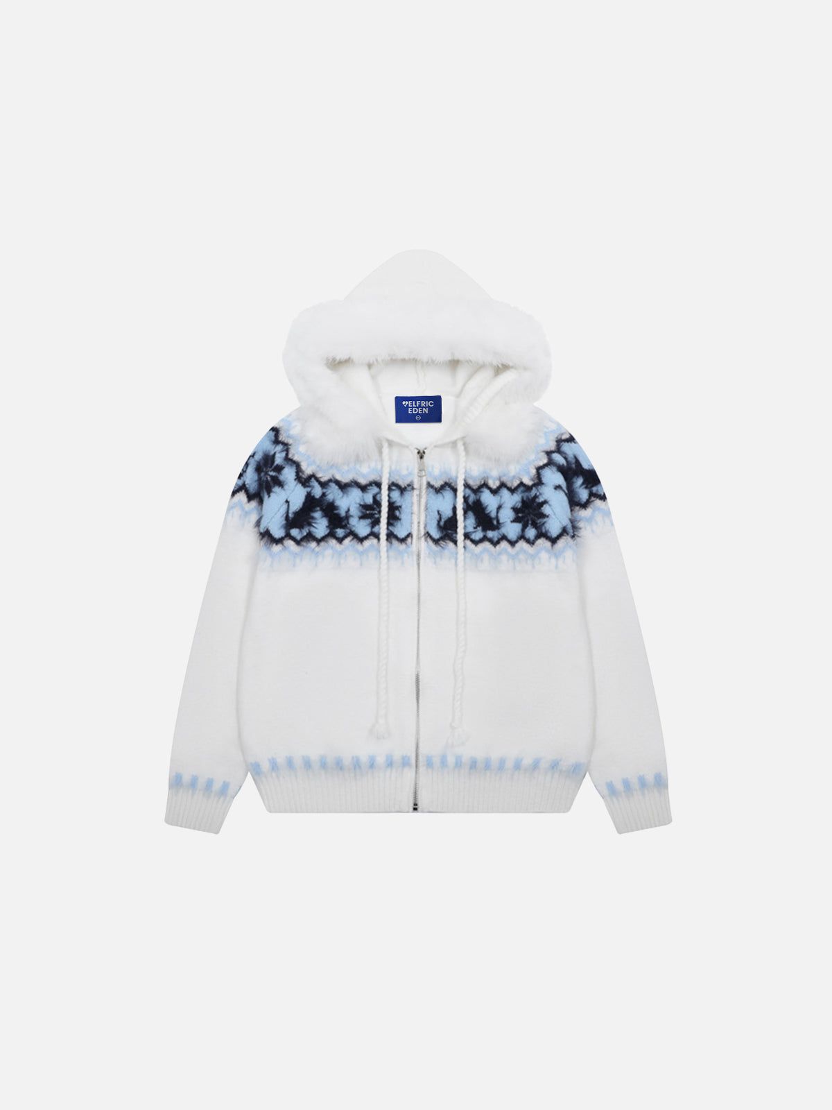 Alternative view of Aelfric Eden Fair Isle Faux Fur Collar Cardigan
