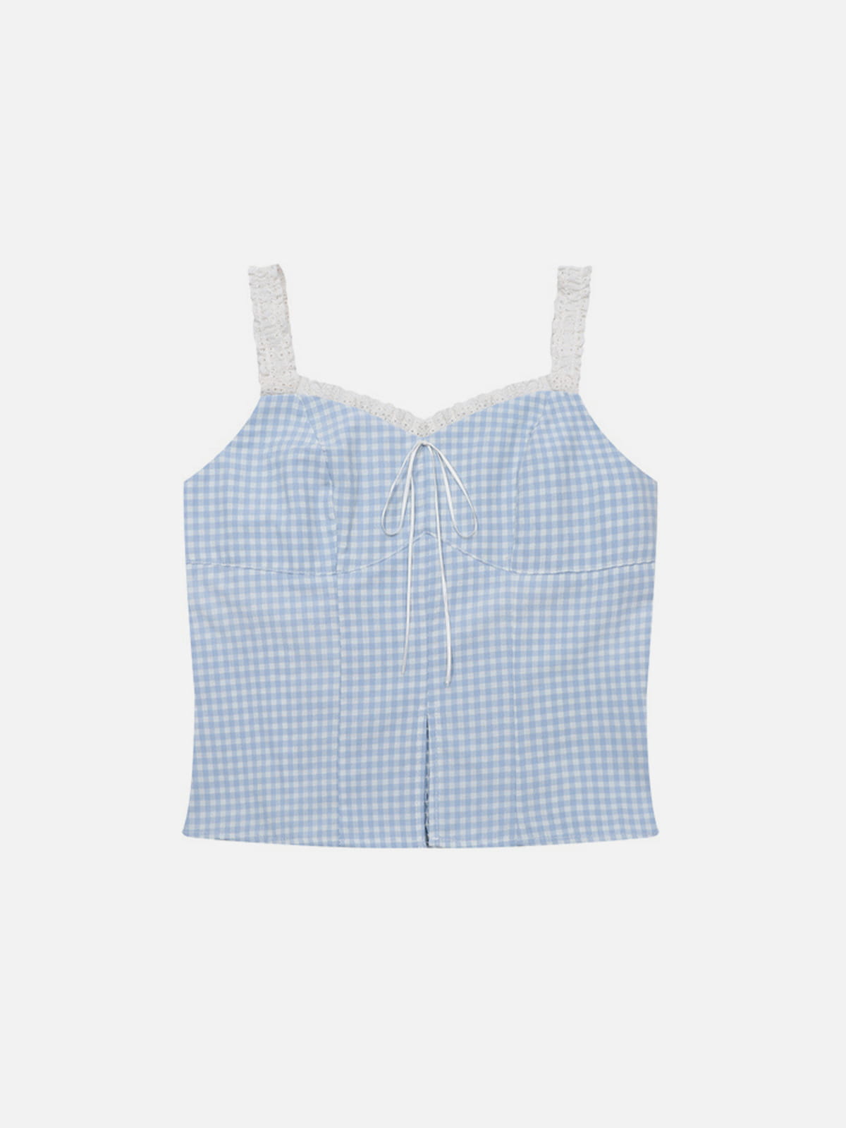 Aelfric Eden Lace Trim Gingham Cami Top