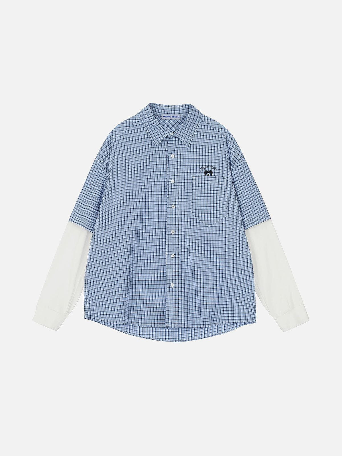 Aelfric Eden Plaid Layered Long Sleeve Shirt