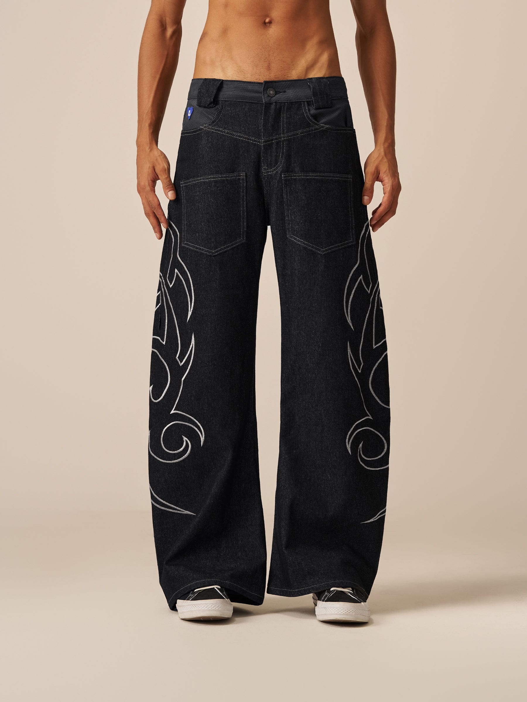 Alternative view of Aelfric Eden Baggy Barrel Embroidery Jeans