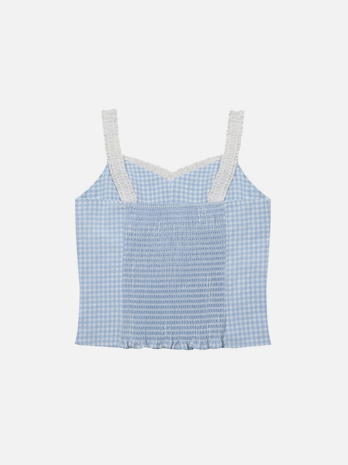 Alternative view of Aelfric Eden Lace Trim Gingham Cami Top