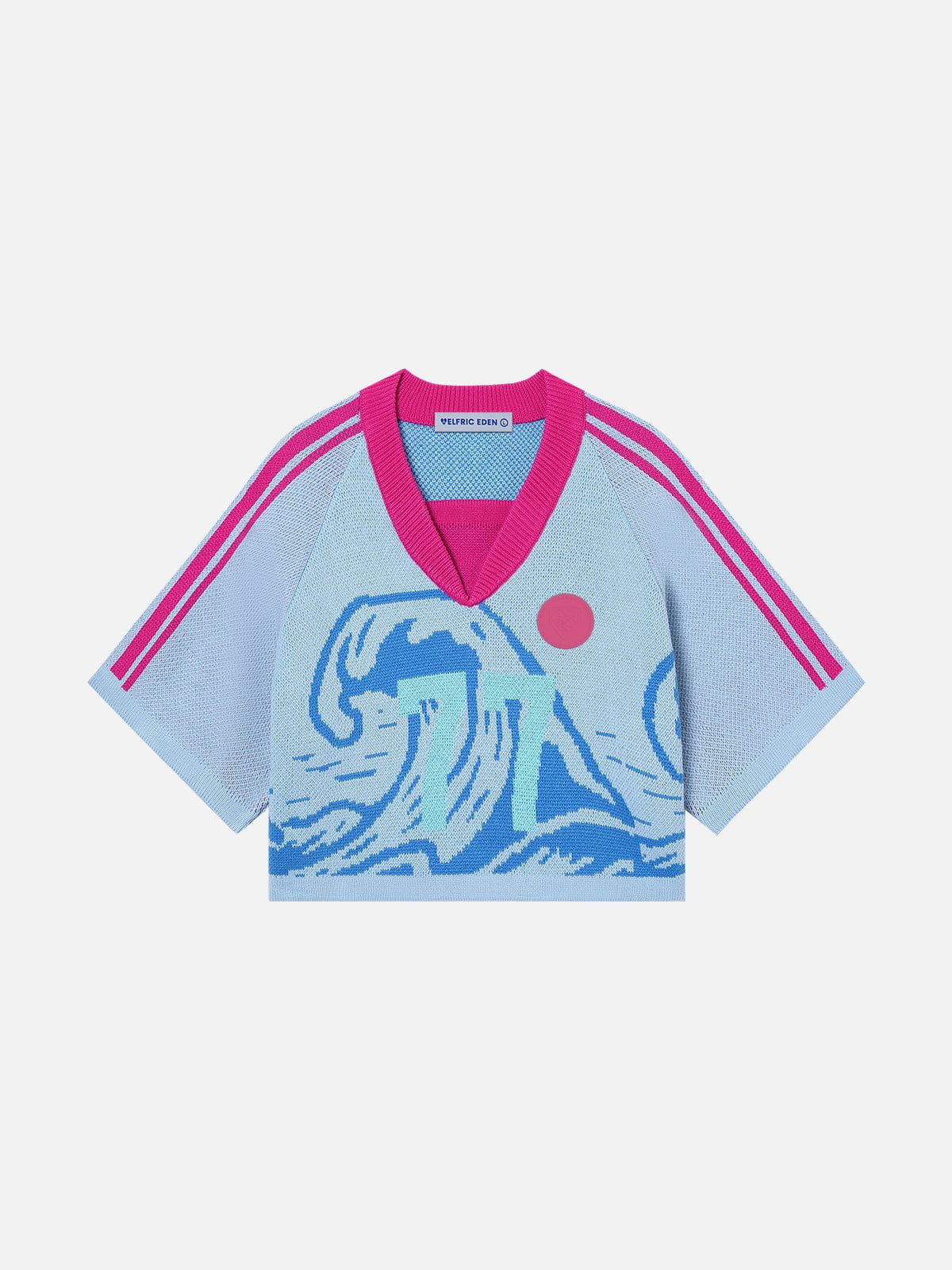 Aelfric Eden V-Neck Make Waves Knit Jersey