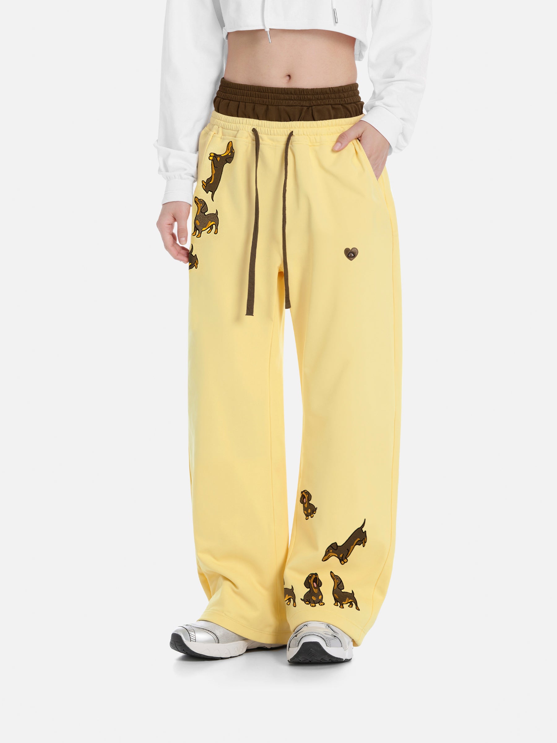 Aelfric Eden Dachshund Double Waist Baggy Sweatpants