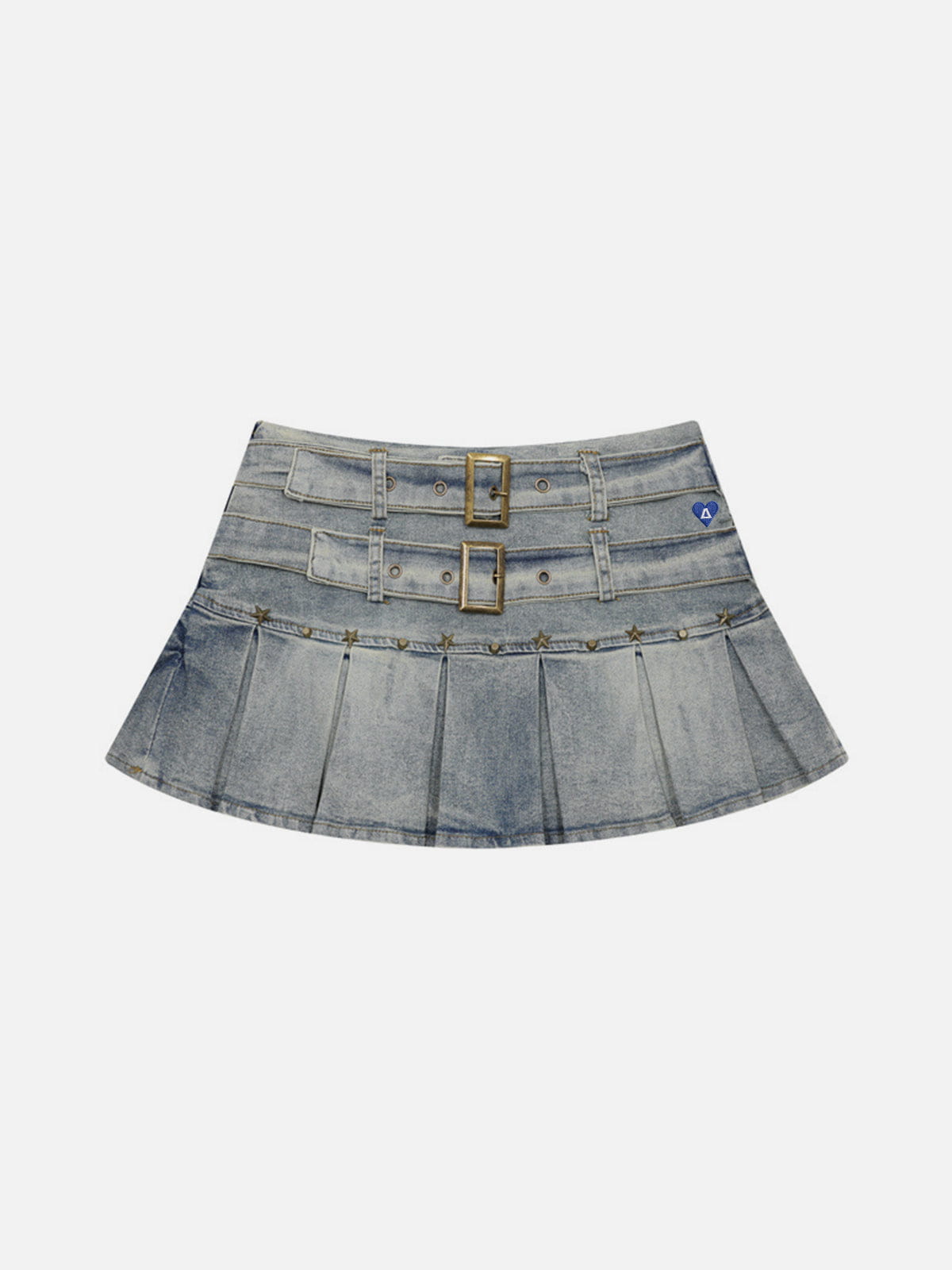 Aelfric Eden Double Belt Studded Mini Skirt