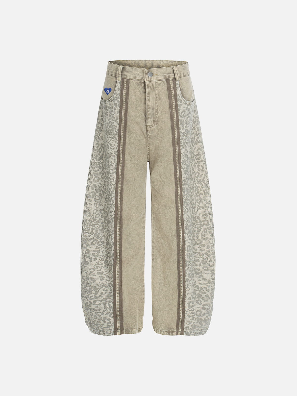 Alternative view of Aelfric Eden Leopard Panel Baggy Barrel Jeans