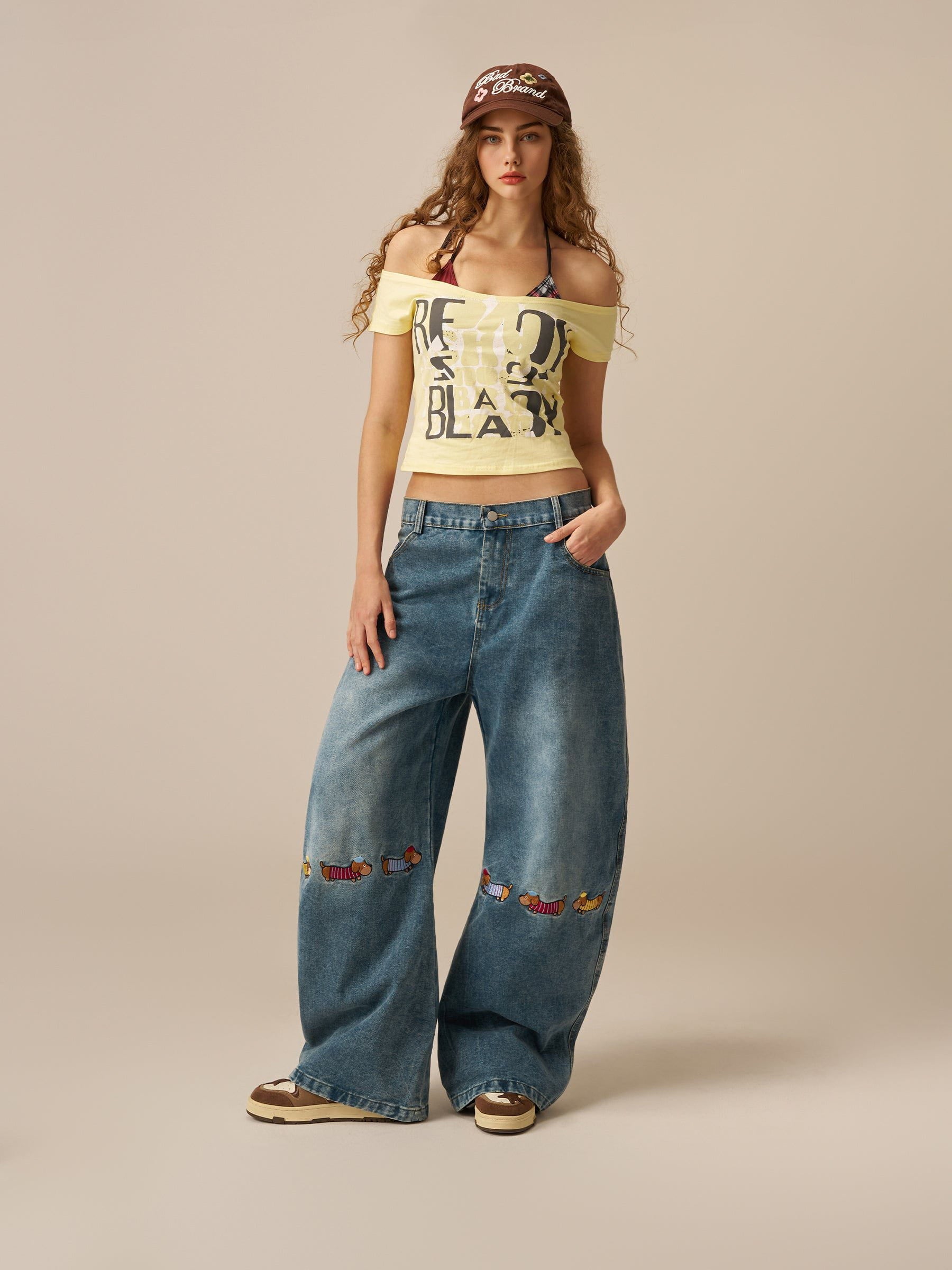 Alternative view of Aelfric Eden Baggy Barrel Dog Jeans