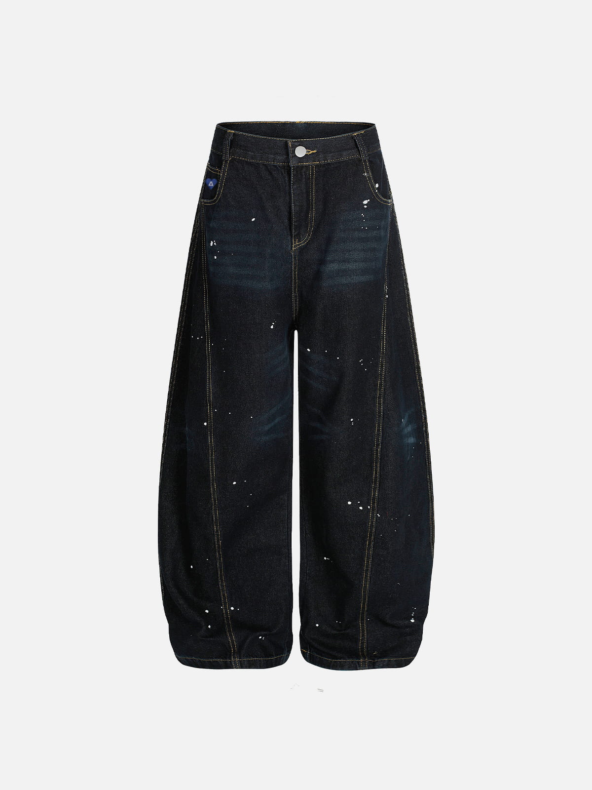 Aelfric Eden Splatter Washed Baggy Barrel Jeans