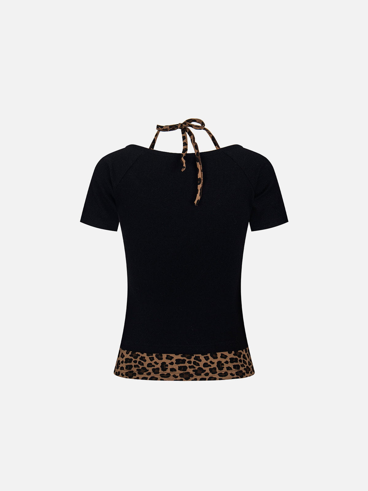 Alternative view of Aelfric Eden Leopard Halter Lace-Up Tee